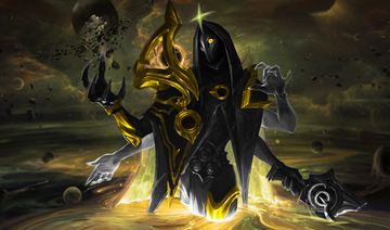 Dark Cosmic Jhin Yellow Chroma — Jhin custom skin
