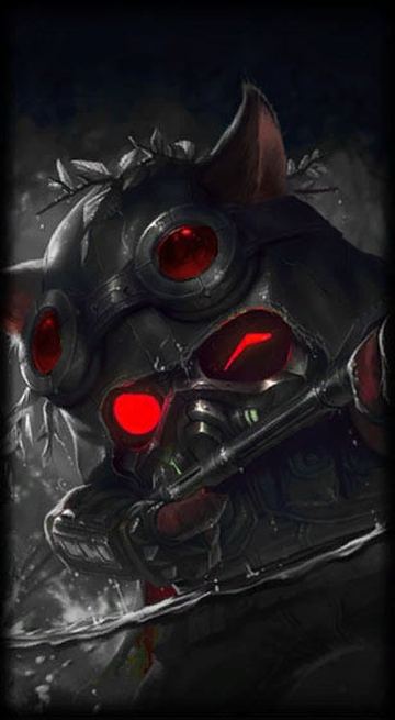 Omega Squad Teemo BlackRed Chroma — Teemo custom skin