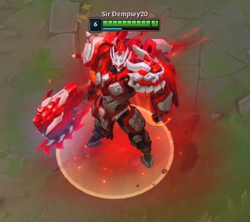 Mecha Kingdoms Darius White Red Chroma — Darius custom skin