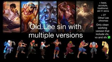 Old Lee sin Old Muay thai Leesin (read description)  old storm dragon old godfist god fist storm  — Lee Sin custom skin