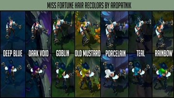 Miss Fortune Hair Recolors — Miss Fortune custom skin