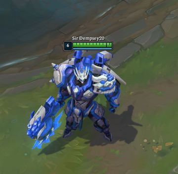 Mecha Kingdoms Darius White Blue Chroma — Darius custom skin